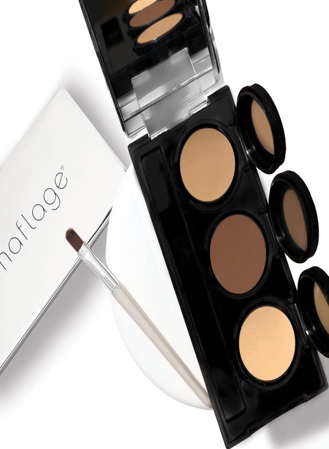 Dermaflage Rosacea Makeup Full Coverage Concealer Palette, Redness Corrector Cream for Face, Dark Circle and Under Eye Concealer and Color Corrector, Waterproof Hypoallergenic Formula (Medium) - Image 1